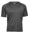 TJ7020 Tee Jays Mens Cool Dry T Shirt Black Melange colour image